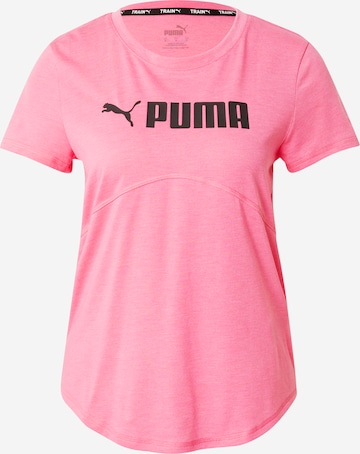 PUMA Λειτουργικό μπλουζάκι 'Fit Heather Tee' σε ροζ: μπροστά