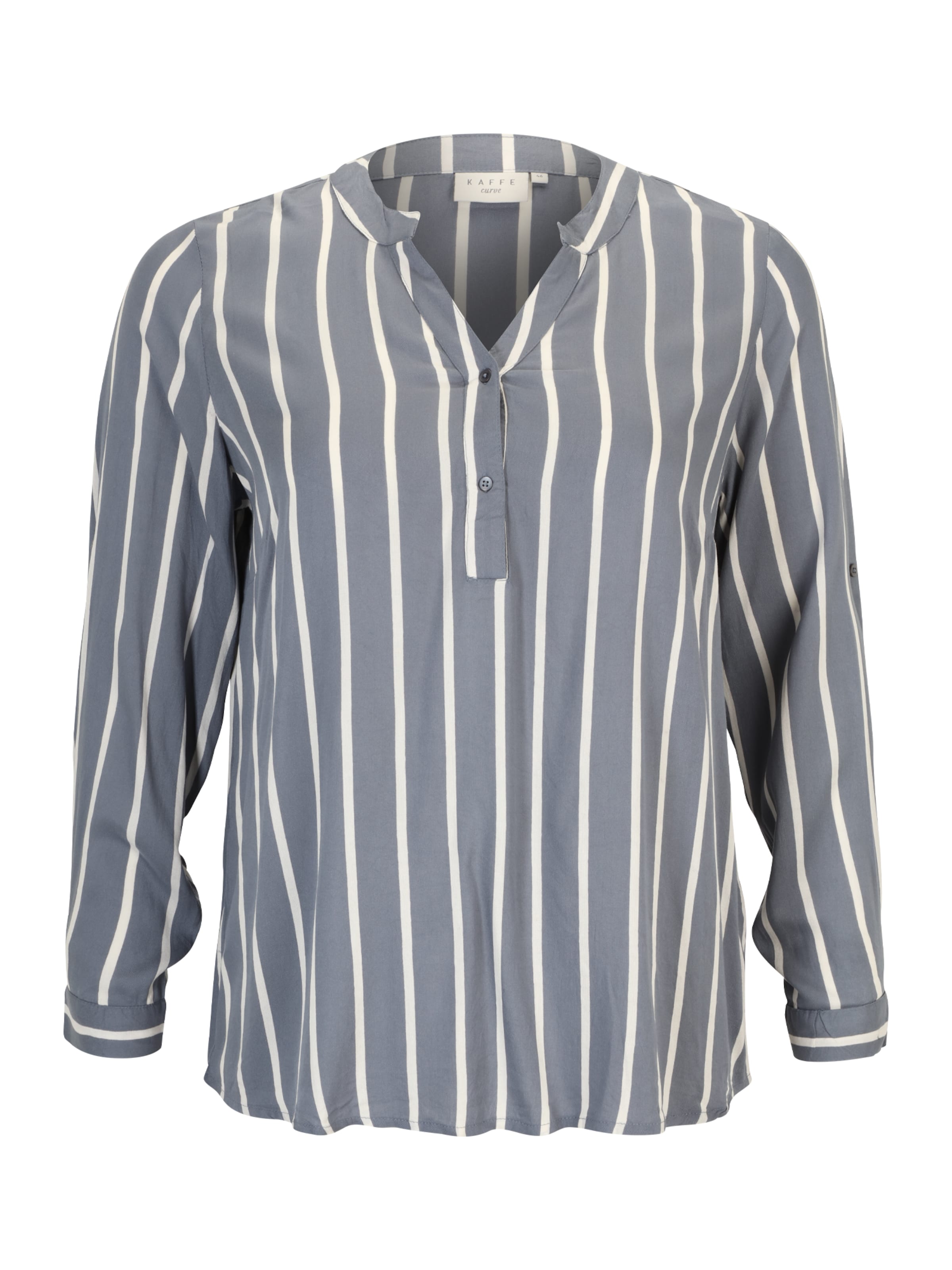 KAFFE CURVE Blouse &#x27;Sida&#x27; in Blauw: voorkant