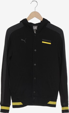 PUMA Sweatshirt & Zip-Up Hoodie in XS in Black: front