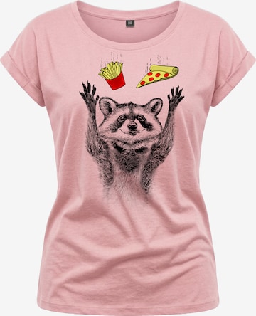MAKAYA Shirt 'Pizza' in Pink: front