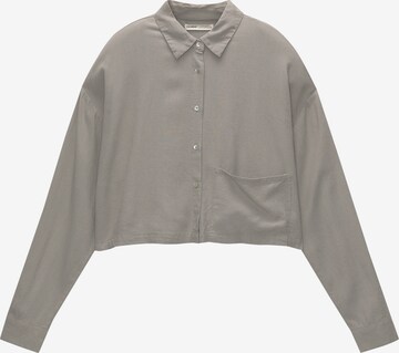 Pull&Bear Bluse in Grau: predná strana