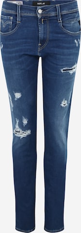 REPLAY Slimfit Jeans 'ANBASS' in Blauw: voorkant