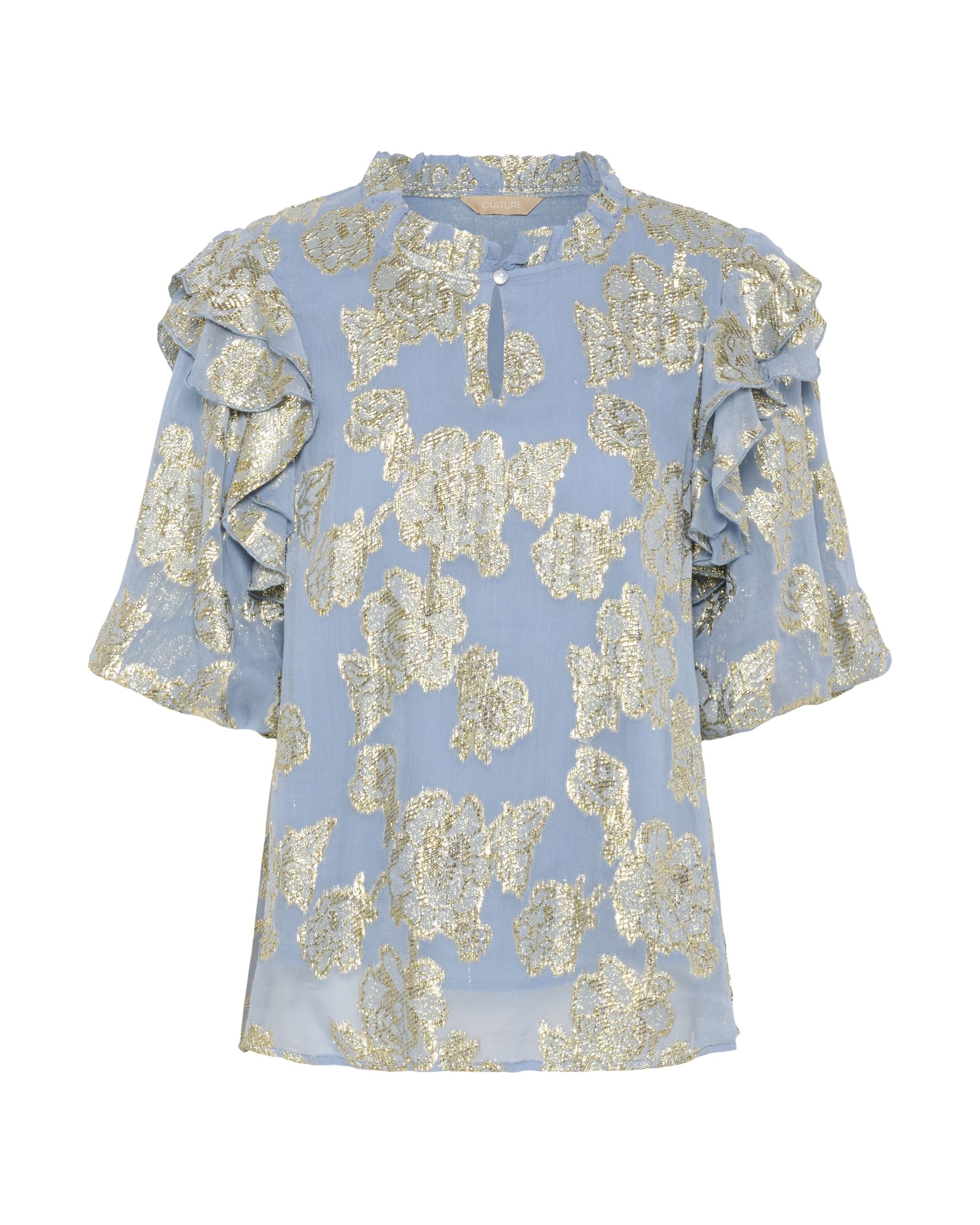 CULTURE Blouse 'Floi' in Blauw: voorkant