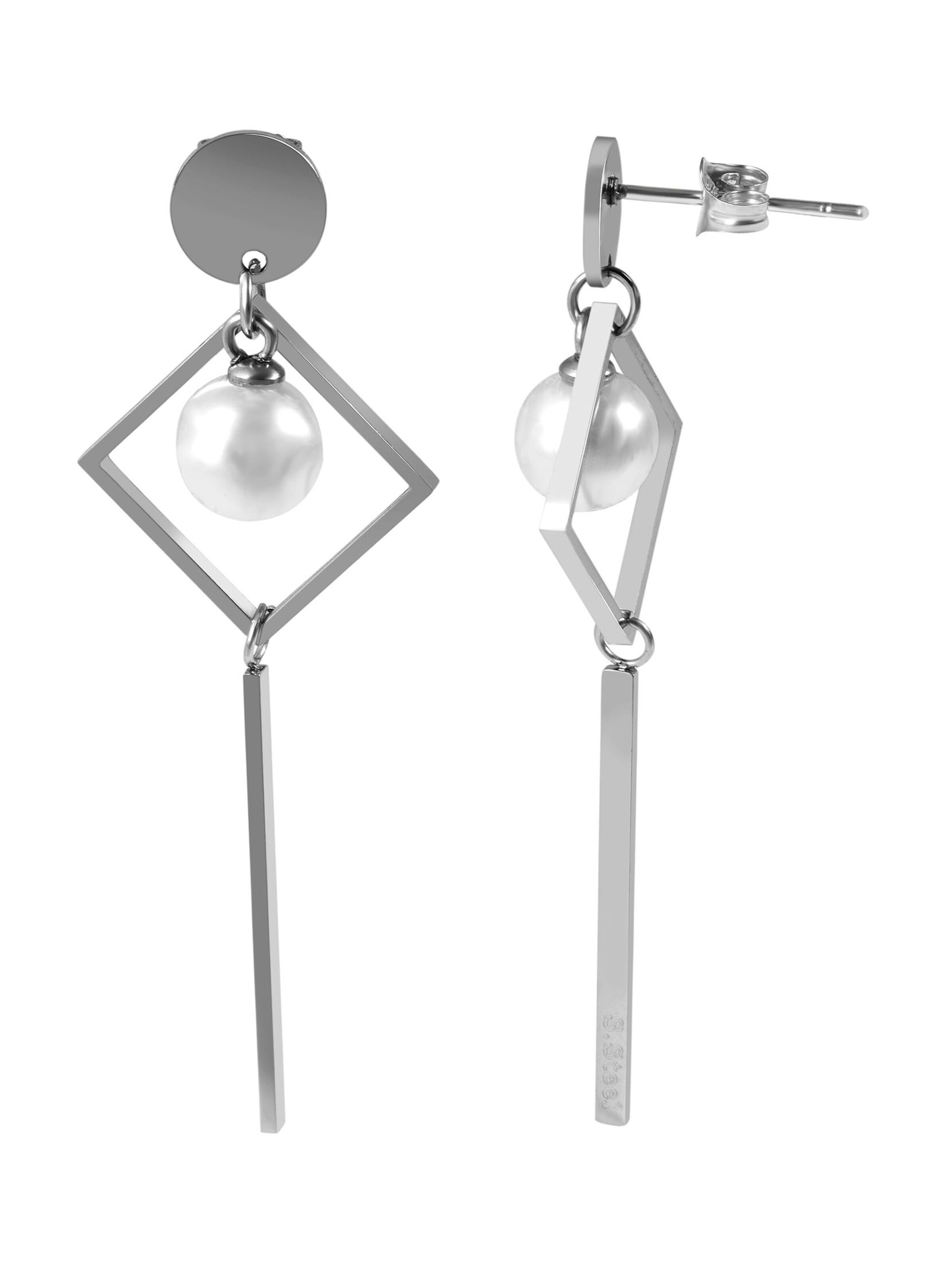 Akzent Earrings 'Paulette, langlebig' in Silver