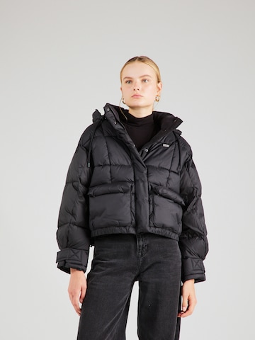 LEVI'S ® Übergangsjacke 'Baby Trapeze Puff' in Schwarz: predná strana