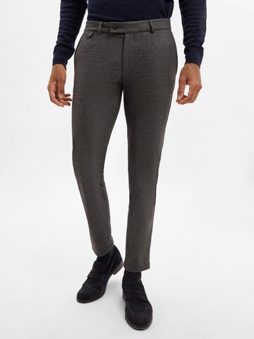 bugatti Slim fit Pants 'Renzo' in Grey: front