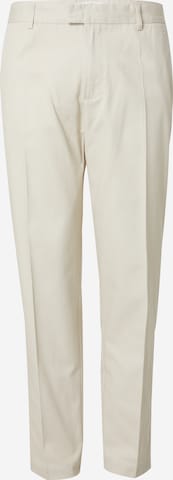 DAN FOX APPAREL - Pantalón de pinzas 'Essential' en blanco: frente
