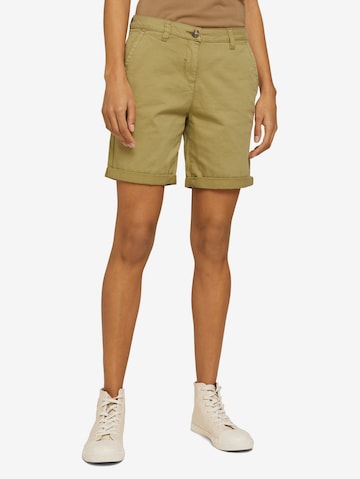 TOM TAILOR Chino Pants in Green: front