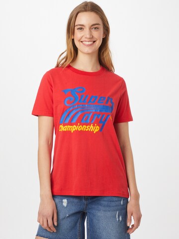 T-shirt 'Cali' Superdry en rouge : devant