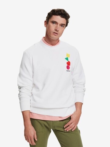 ESPRIT Sweatshirt in Wit: voorkant