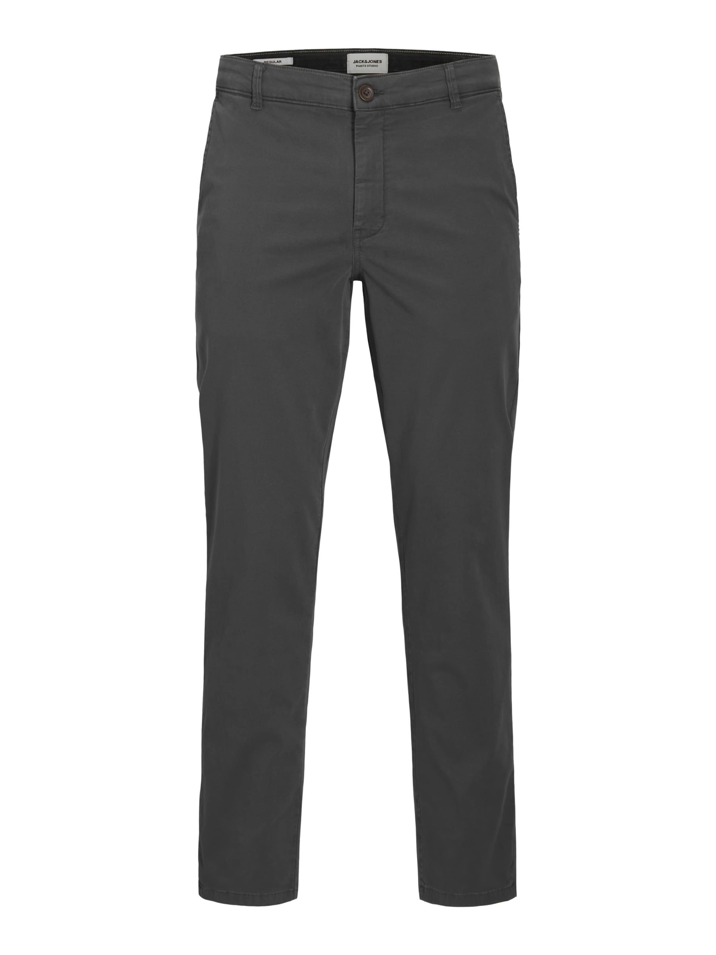 JACK & JONES - regular Pantalón chino en gris: frente