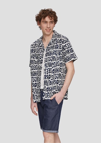 QS Regular fit Button Up Shirt in Blue: front