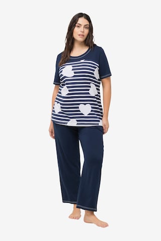 Ulla Popken Pyjamabroek in Blauw: voorkant