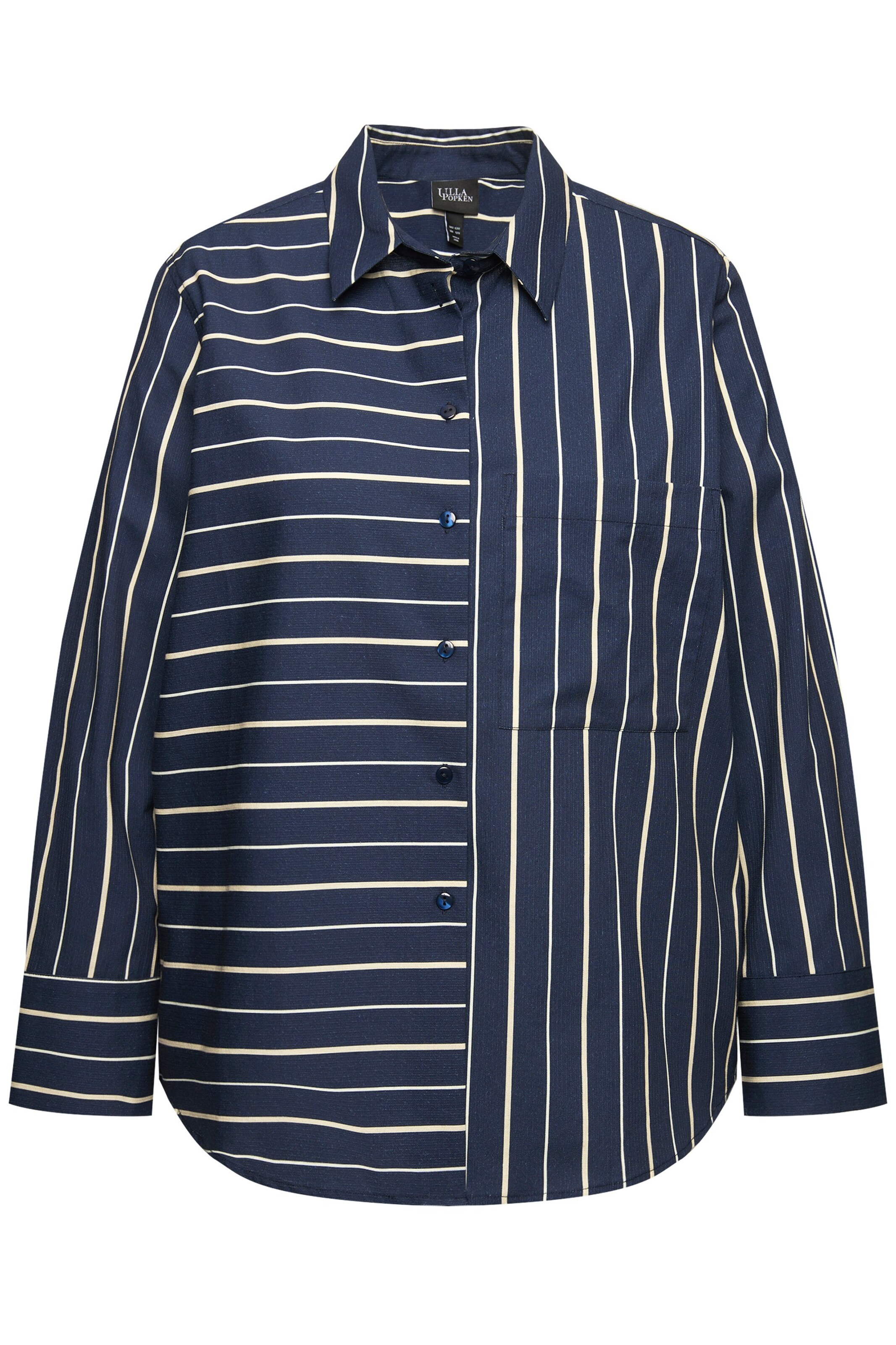 Ulla Popken Blouse in Blauw: voorkant