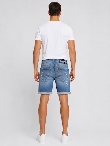 Regular Jean 'Herren Jeansshorts Boxeur des Rues Palm Bay, Slim Fit, Hellblau, Used-Look' Boxeur des Rues en bleu