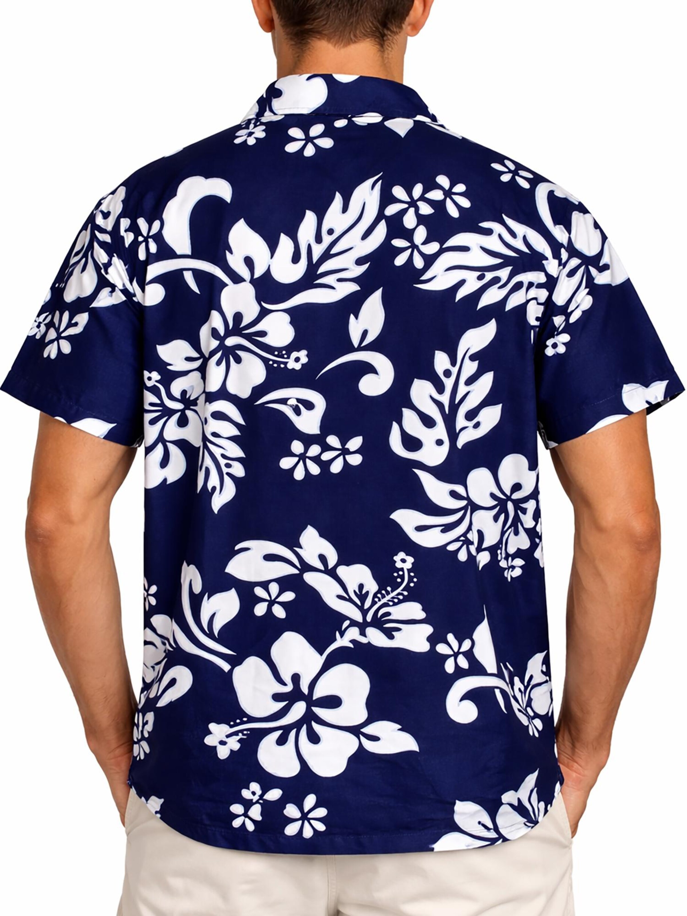King Kameha Shirt 'Hibiscus'‌ in Blau