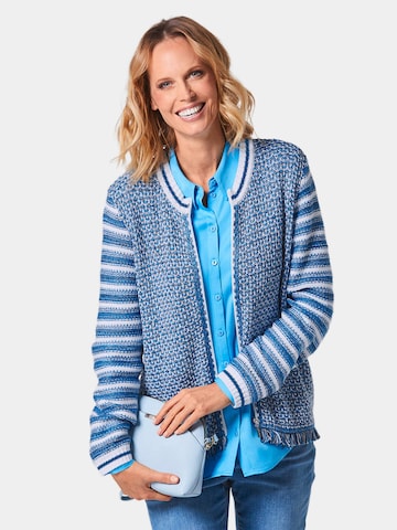 Goldner Knit Cardigan in Blue: front