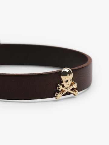 Bracelet 'Skull' Scalpers en marron