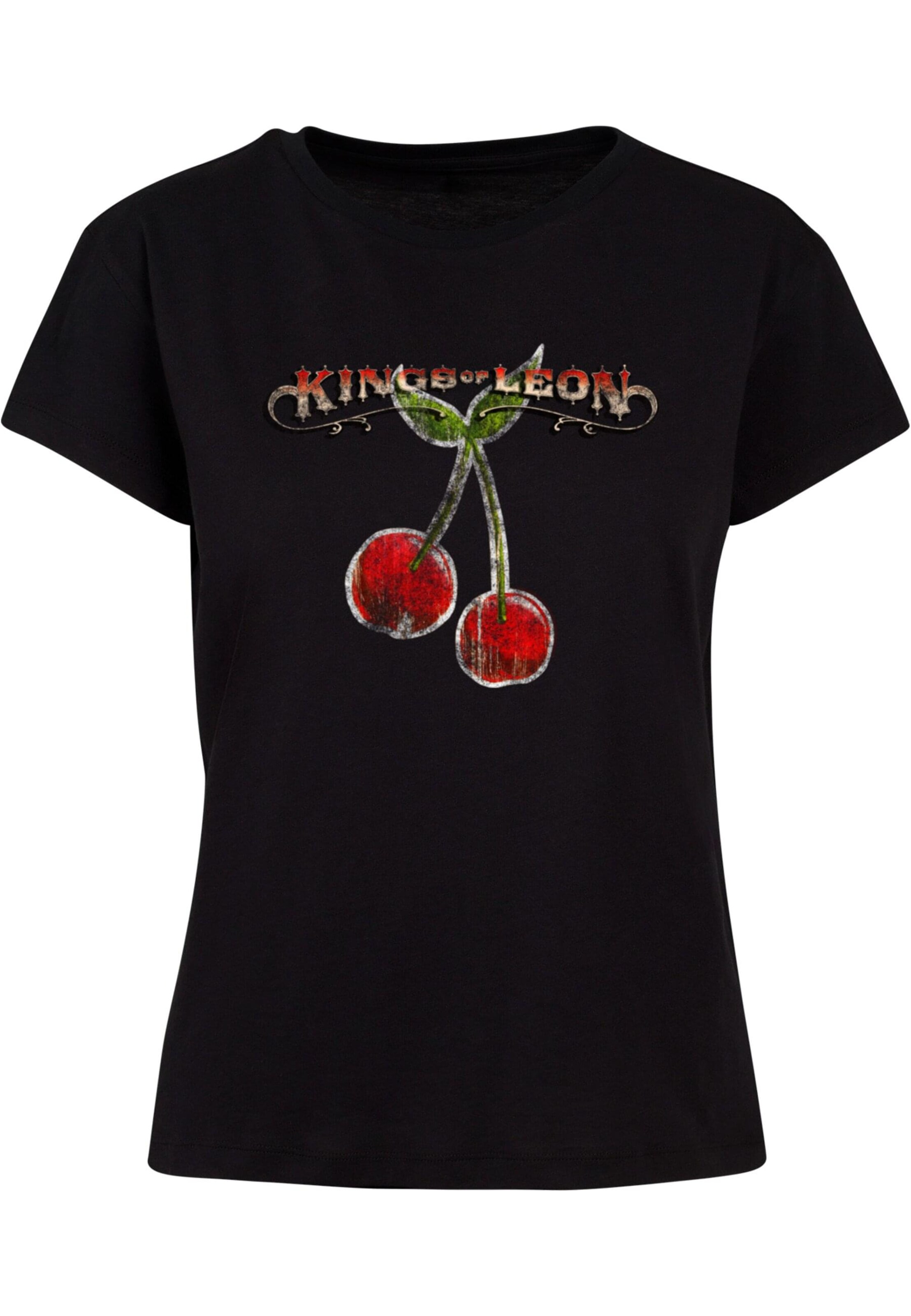 Merchcode T-Shirt 'Kings Of Leon - Cherries' in Schwarz: Vorderseite