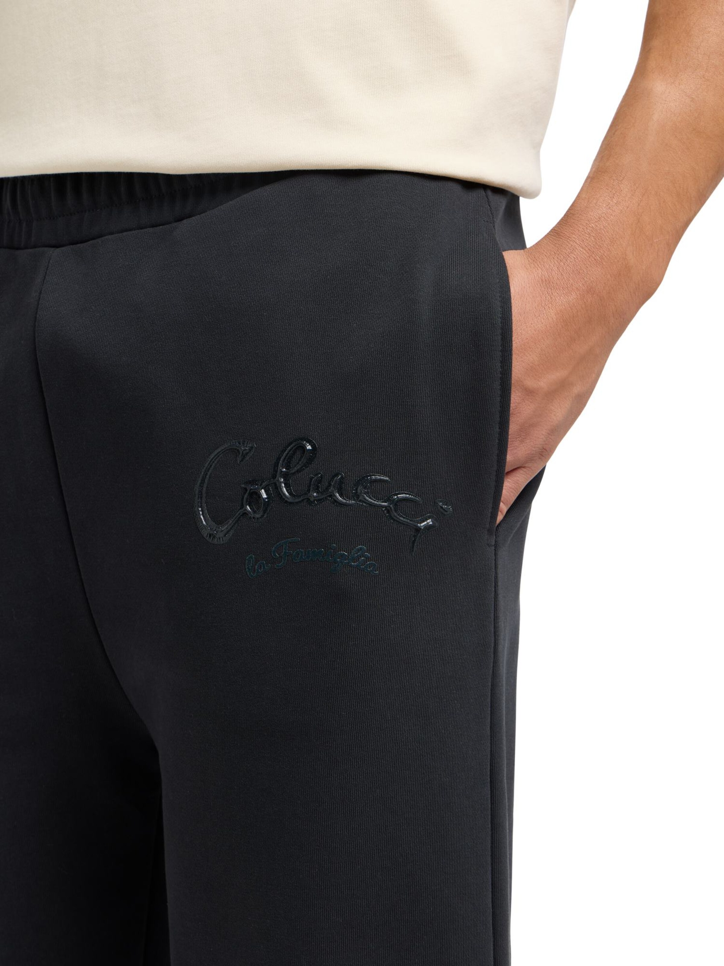 Carlo Colucci Loosefit Broek ' Dorner ' in Zwart