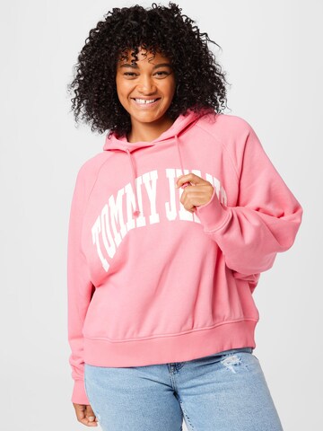 Tommy Jeans Curve - Sudadera en rosa: frente