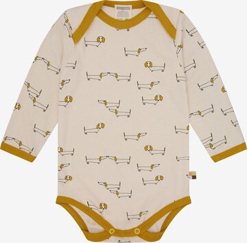 loud + proud Romper/Bodysuit 'Body langarm mit Druck' in Yellow: front