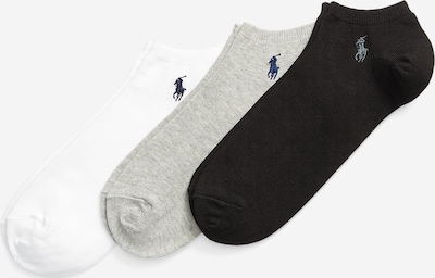 Polo Ralph Lauren Chaussettes 'GHOST PED' en gris chiné / noir / blanc, Vue avec produit