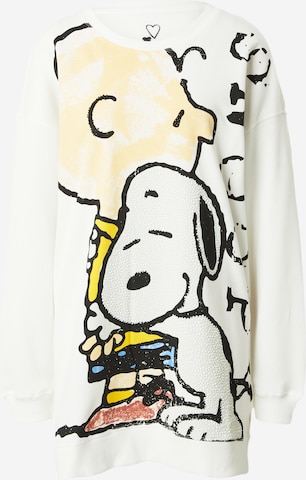 Sweat-shirt 'Snoopy & Charlie Brown' Frogbox en blanc : devant
