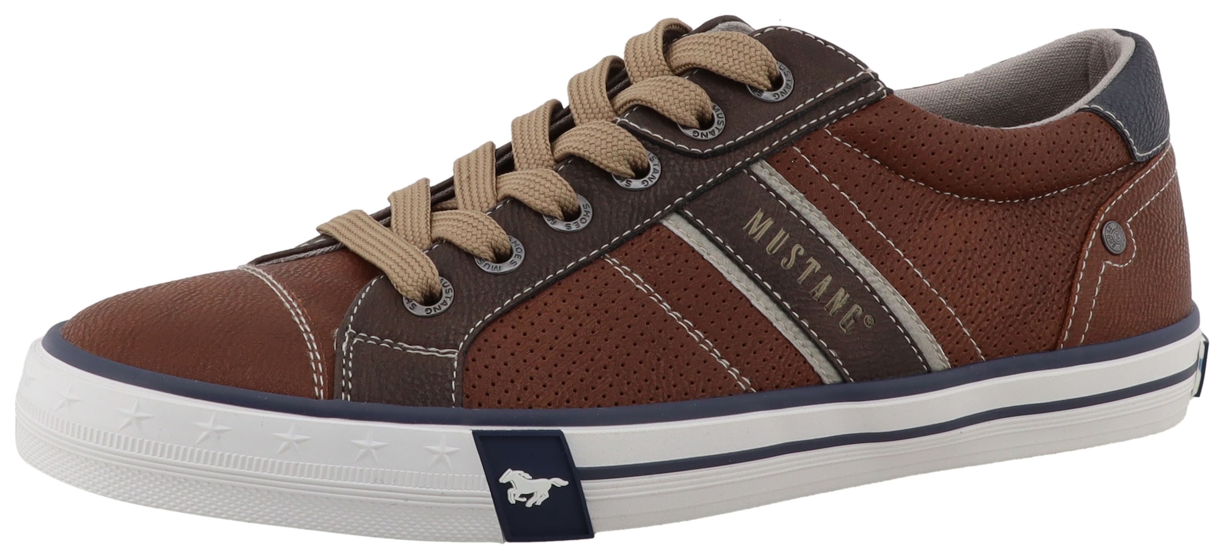 MUSTANG Sneakers in Brown: front