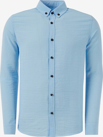 Buratti Button Up Shirt in Blue: front