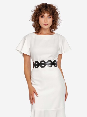 Haute Cuir Gürtel 'Hexagonal Cutout Belt'‌‌‌‌‌‌‌‌‌‌ in Schwarz: Vorderseite