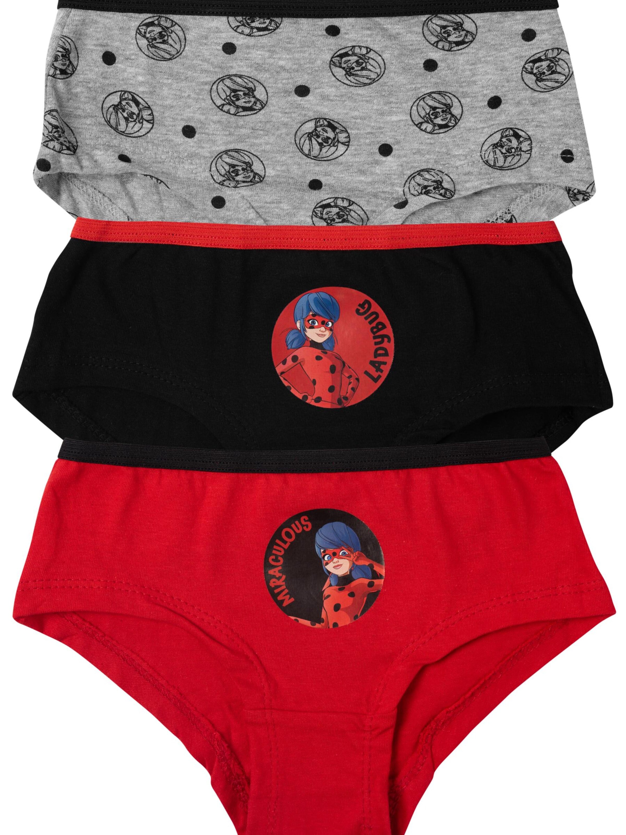 Miraculous Underpants 'Ladybug' in Grey: front