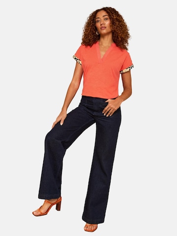 Camicia da donna di love & roses in arancione: frontale