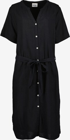 BLUE SEVEN - Vestido camisero en negro: frente