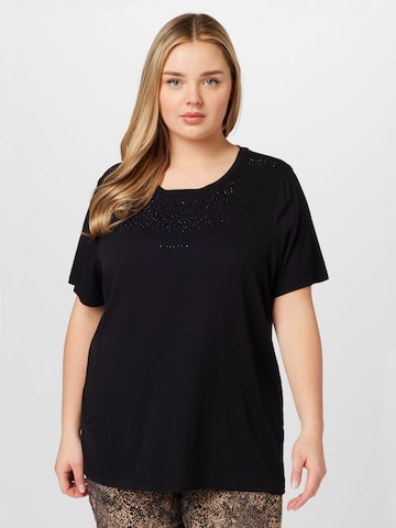 Tricou 'GITTA' de la ONLY Curve pe negru: față