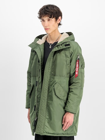 ALPHA INDUSTRIES Välikausiparka värissä vihreä: etupuoli