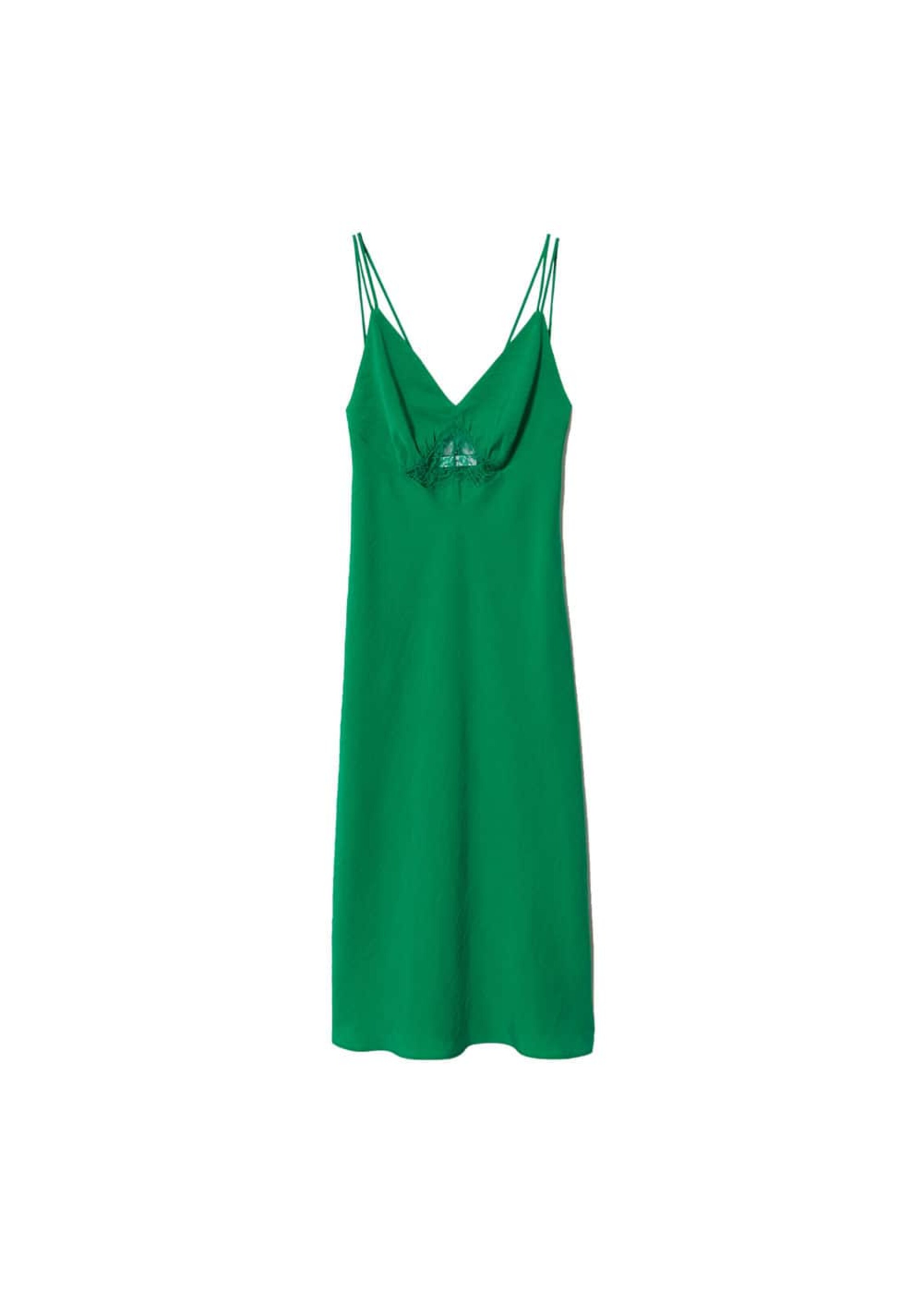 Frauen Kleider MANGO Kleid 'Lencero' in Grün - GP38620 Frauen Kleider MANGO Kleid 'Lencero' in Grün - GP38620