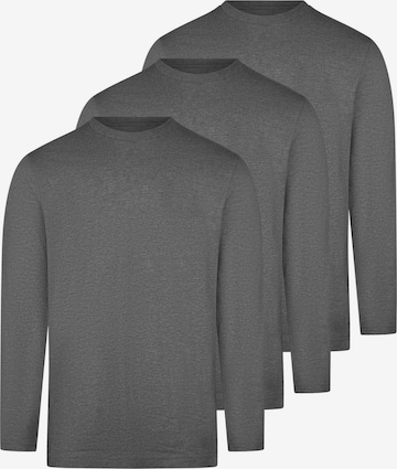 Ragman Shirt 'Basic' in Grijs: voorkant