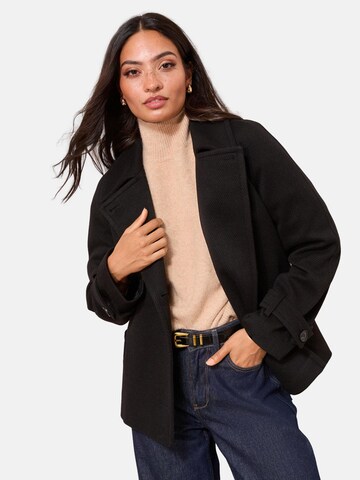 Friends Like These Between-seasons coat in Black: front