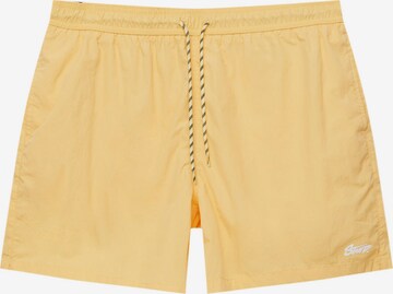 Shorts de bain Pull&Bear en jaune : devant