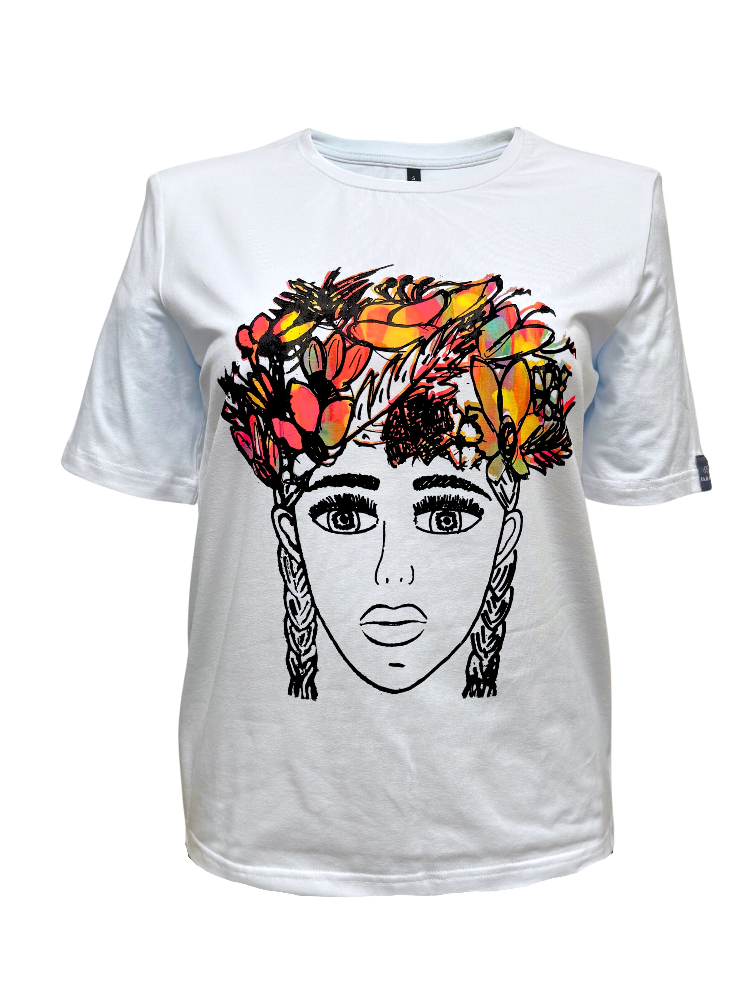 RADADA Shirt 'FLOWER CROWN'‌‌‌ in Weiß