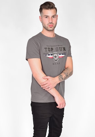 TOP GUN Shirt ' ' in Grey: front