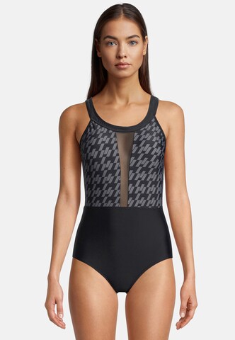 BECO the world of aquasports Bralette Swimsuit 'Pepita' in Black: front