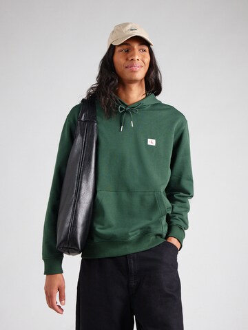Calvin Klein Jeans - Sudadera en verde: frente