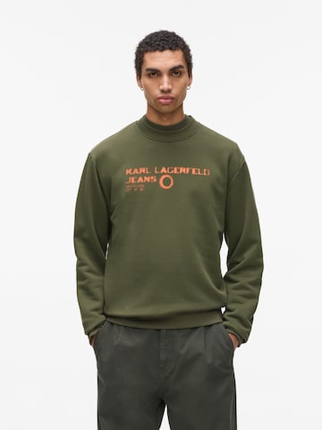 KARL LAGERFELD JEANS Collegepaita värissä vihreä: etupuoli