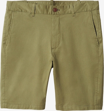 MANGO MAN Regular Chino Pants 'Gracia' in Green: front