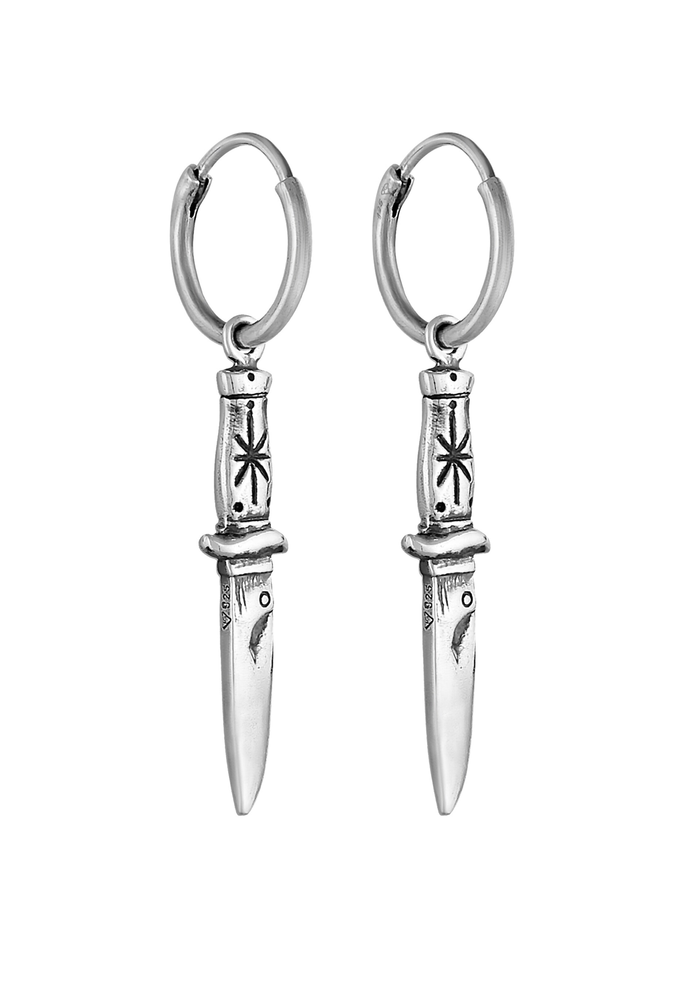 Haze&Glory Kolczyki 'Knife' w kolorze srebrny