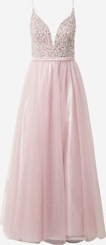 Robe de soirée LUXUAR en rose : devant