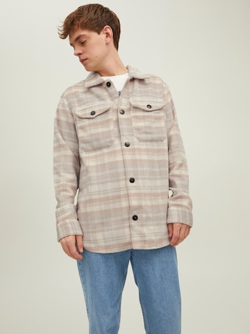 JACK & JONES Regular fit Overhemd in Beige: voorkant