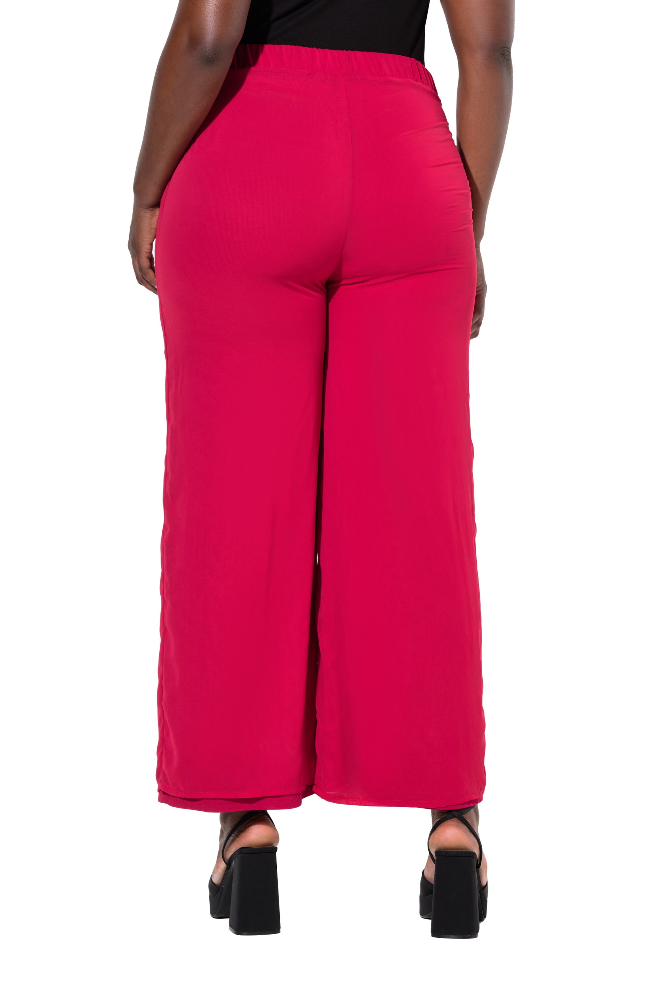 Ulla Popken Wide Leg Hose in Rot